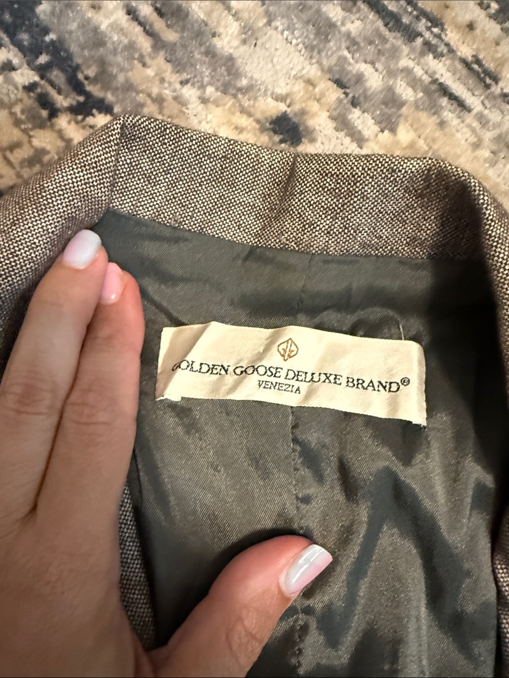 Golden Goose Brown Tweed Blazer Jacket - Picture 2 of 6